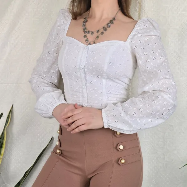 Blusa romântica laise