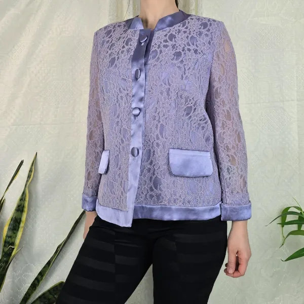 Blazer vintage festa lilás