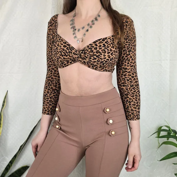 Cropped Farm animal print