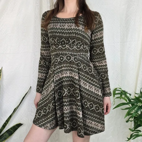 Vestido marrom malha