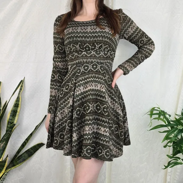 Vestido marrom malha