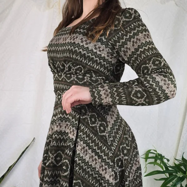 Vestido marrom malha