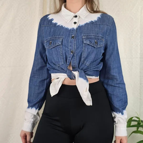 Camisa jeans dip dye