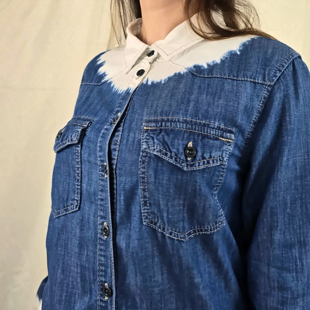 Camisa jeans dip dye