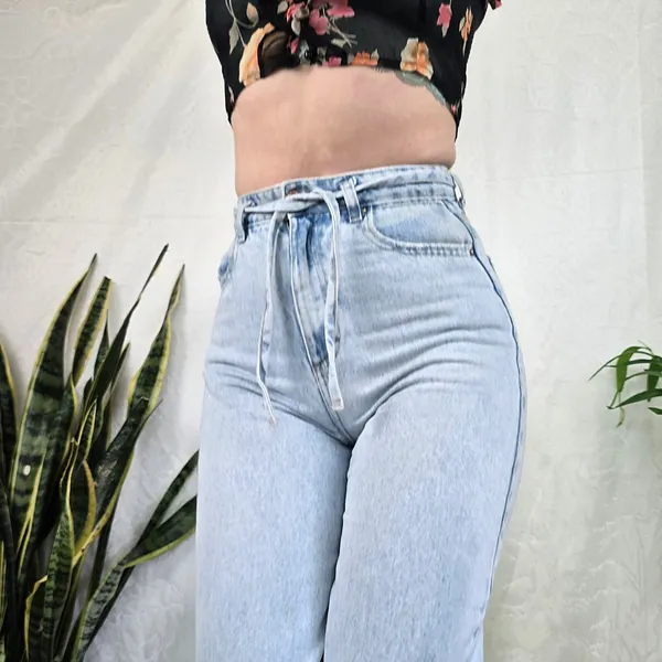 Wide leg 100 algodão
