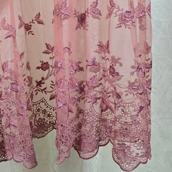Kimono tule bordado
