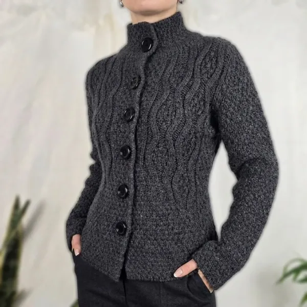 Cardigan tricô artesanal