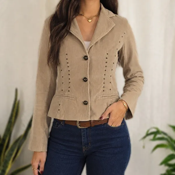Blazer bege cotelê