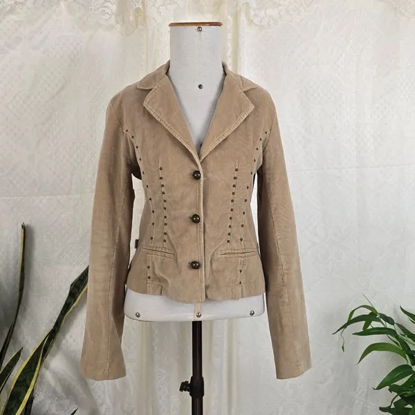 Blazer bege cotelê