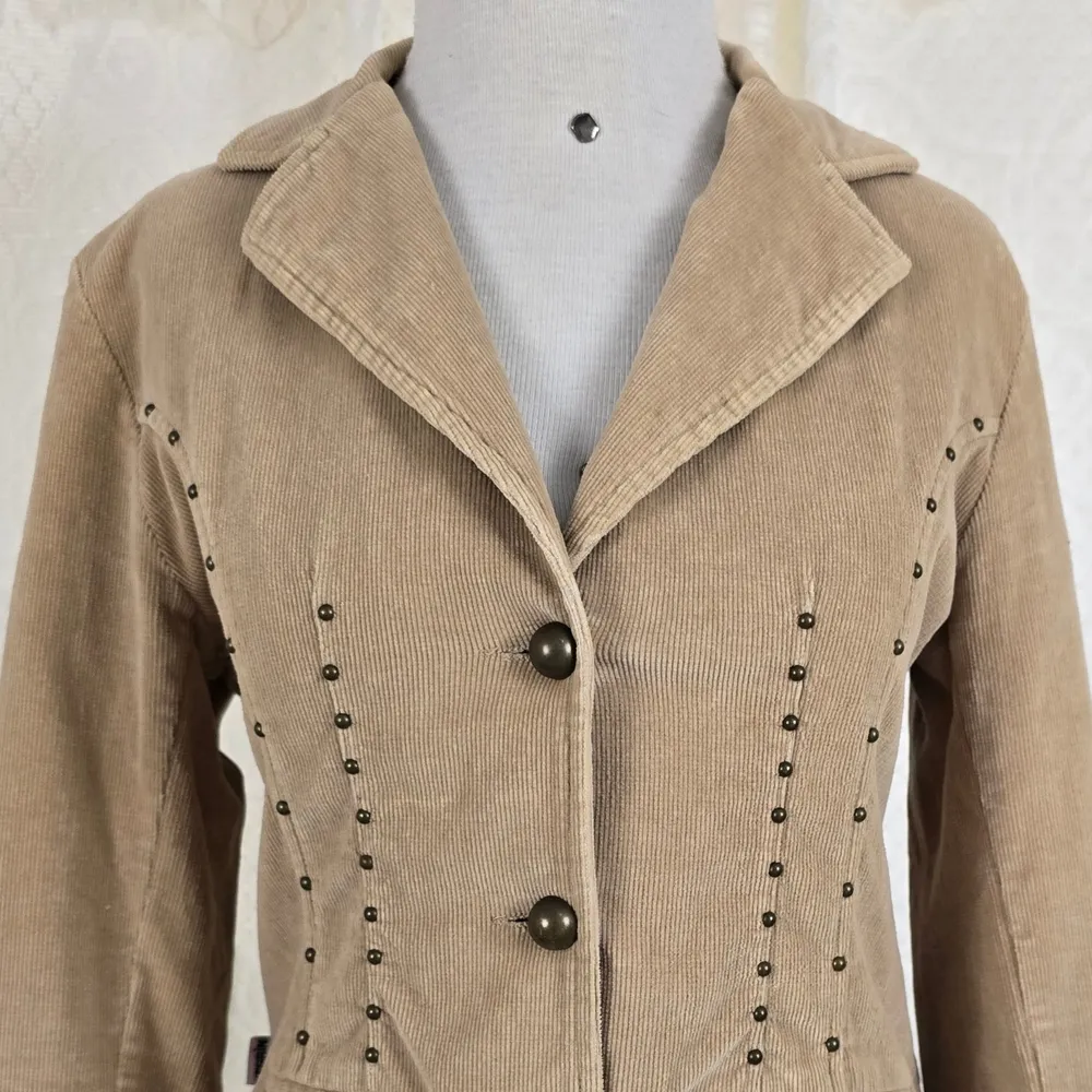 Blazer bege cotelê
