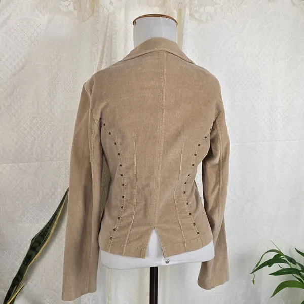 Blazer bege cotelê