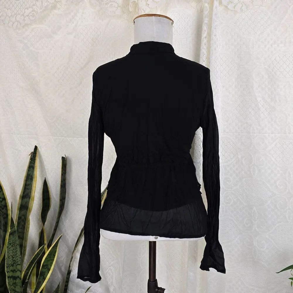 Blusa preta gótica y2k