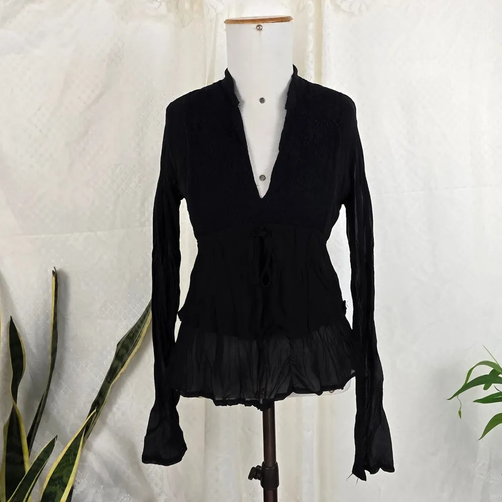 Blusa preta gótica y2k
