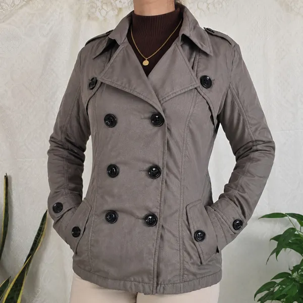 Trench coat cinza