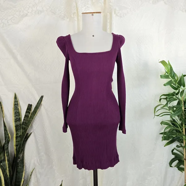 Vestido Farm roxo malha