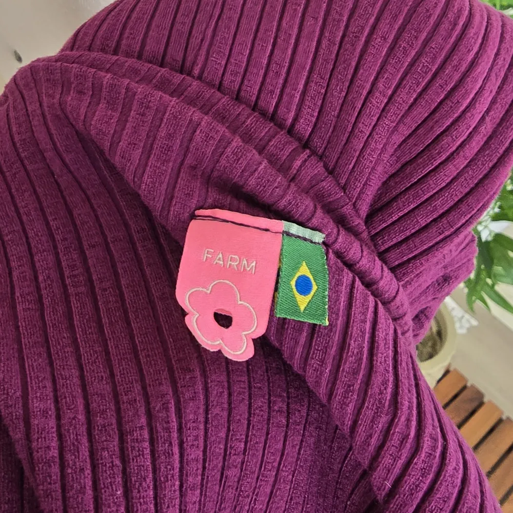 Vestido Farm roxo malha