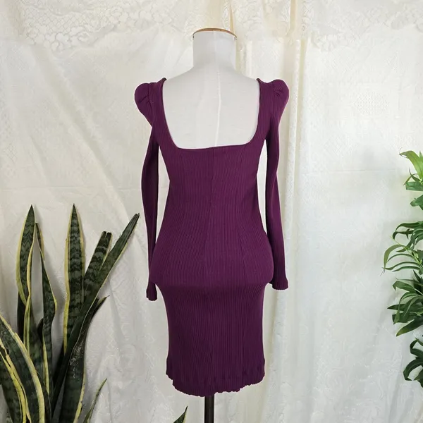 Vestido Farm roxo malha