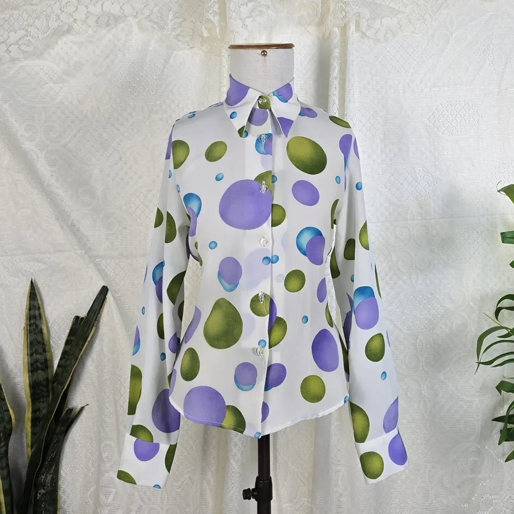 Camisa vintage 70s colorida