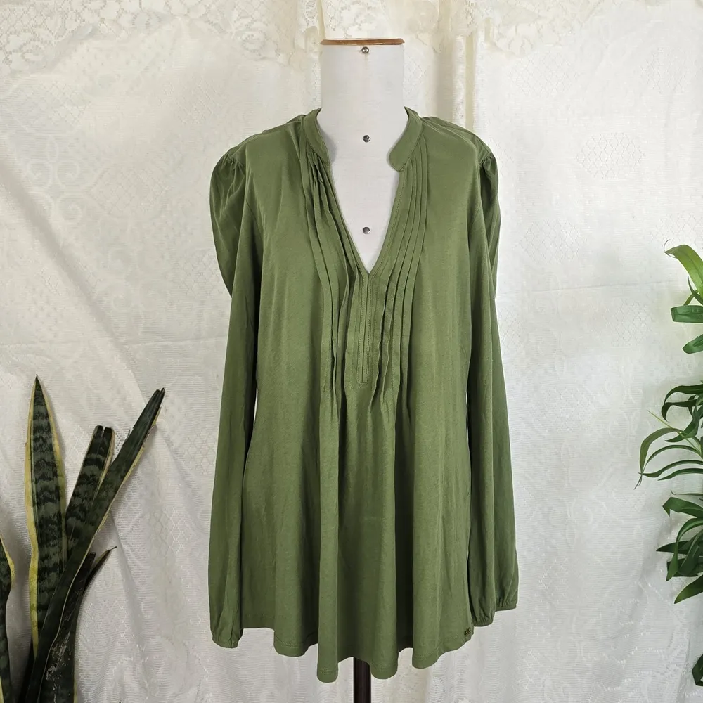 Bata algodão pima verde oliva