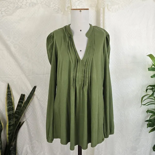 Bata algodão pima verde oliva