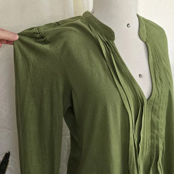 Bata algodão pima verde oliva