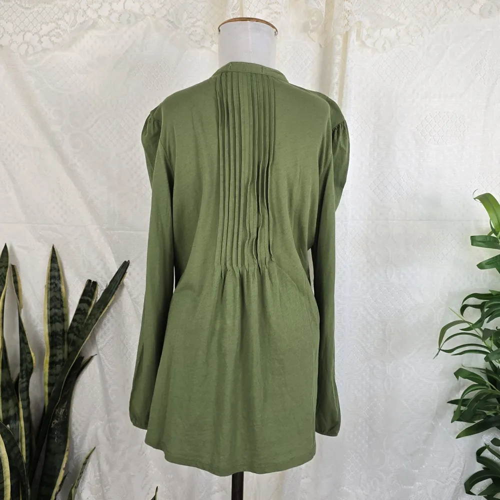Bata algodão pima verde oliva