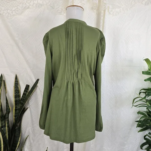 Bata algodão pima verde oliva