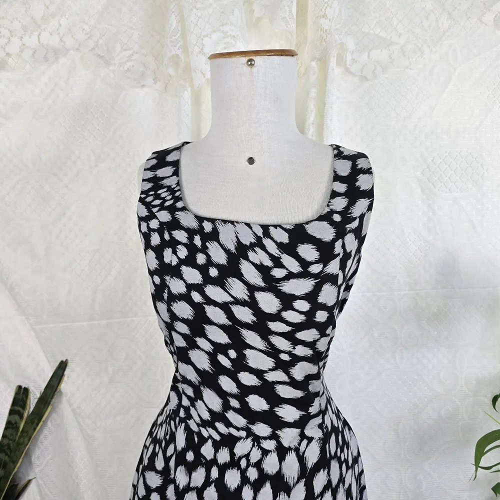 Vestido Rabusch preto e branco