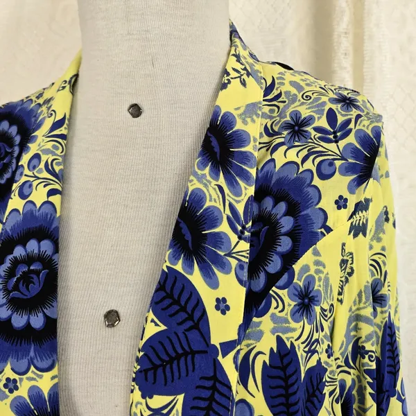 Kimono floral azul