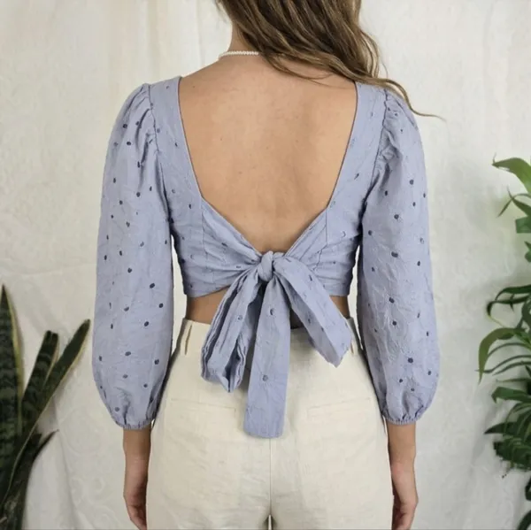 Cropped azul laise