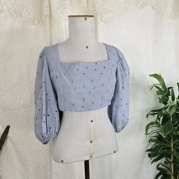 Cropped azul laise