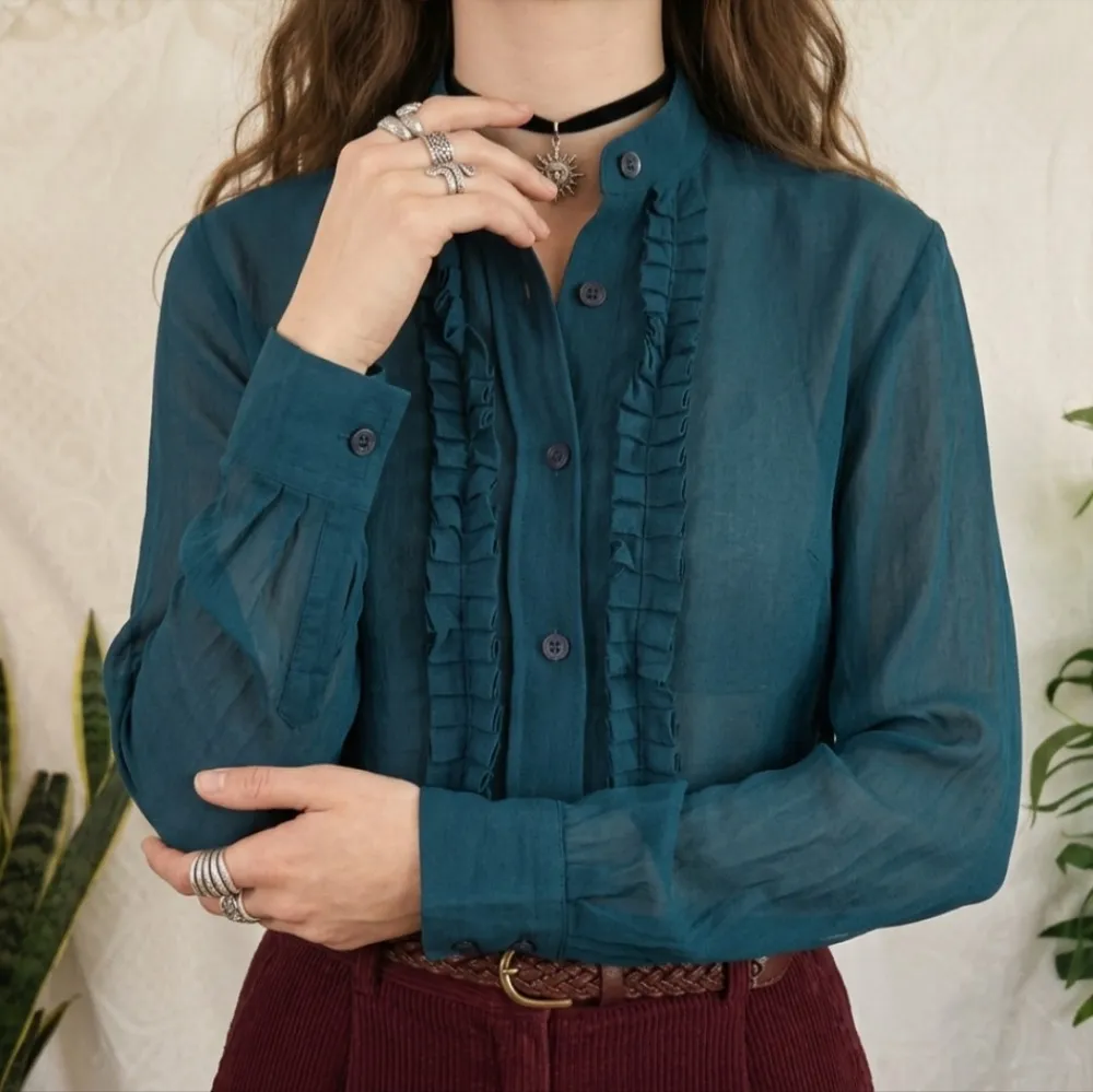 Camisa seda vintage