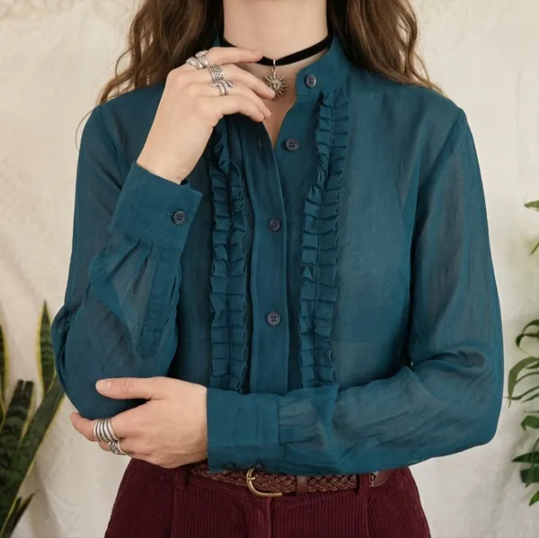 Camisa seda vintage
