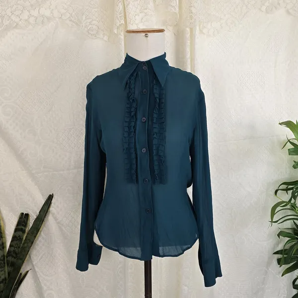 Camisa seda vintage