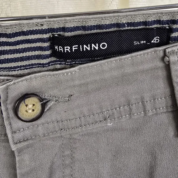 Calça Masc Sarja Cinza Marfinno
