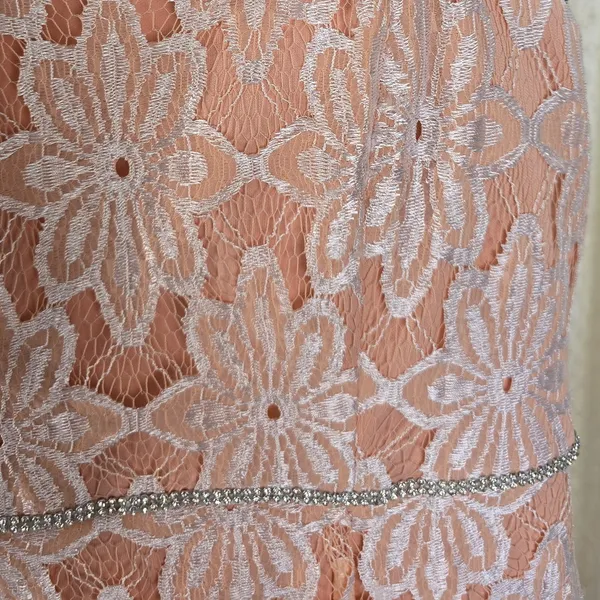 Vestido festa pêssego coquetel