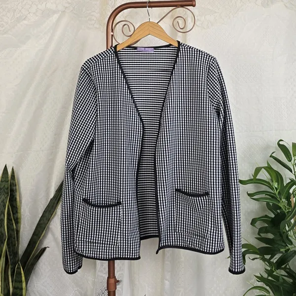 Cardigan xadrez vichy