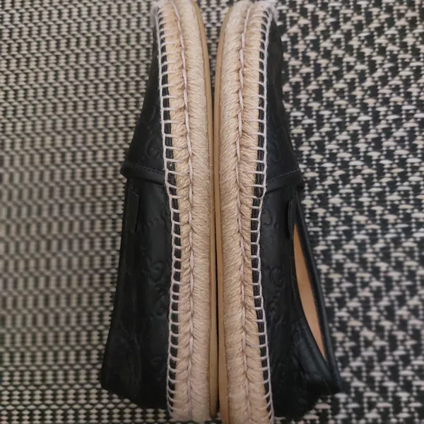 gucci espadrille couro
