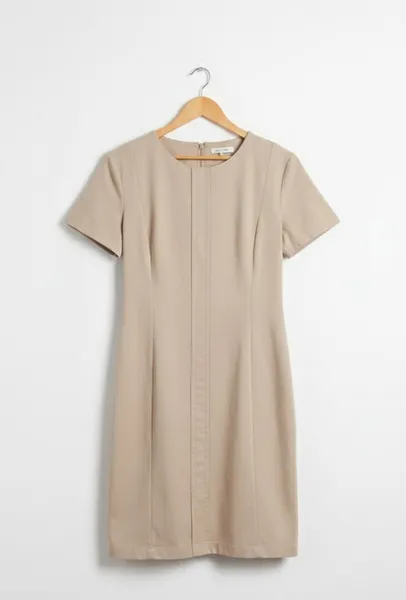 Vestido de camurça bege