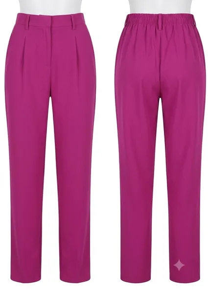 Calça de alfaiataria fucsia