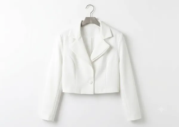 Blazer cropped branco