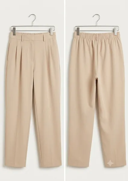 Calça social alfaiataria bege