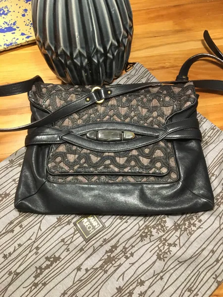 Bolsa couro Jamin Puech, francesa, usada 1 x, linda!