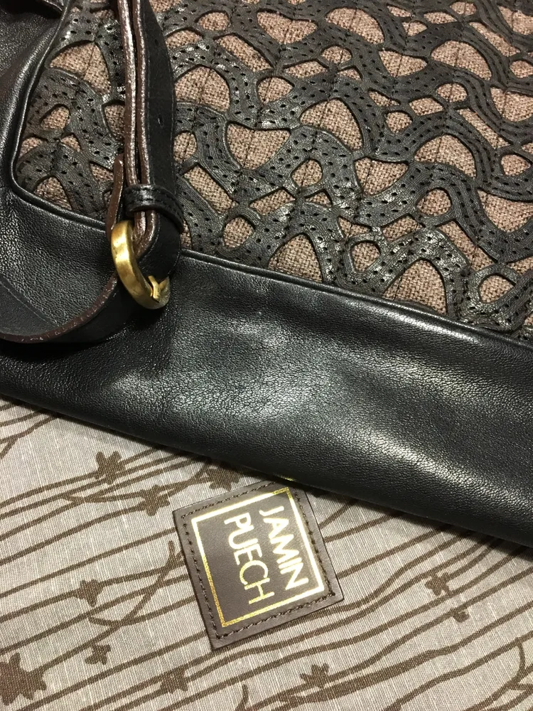 Bolsa couro Jamin Puech, francesa, usada 1 x, linda!