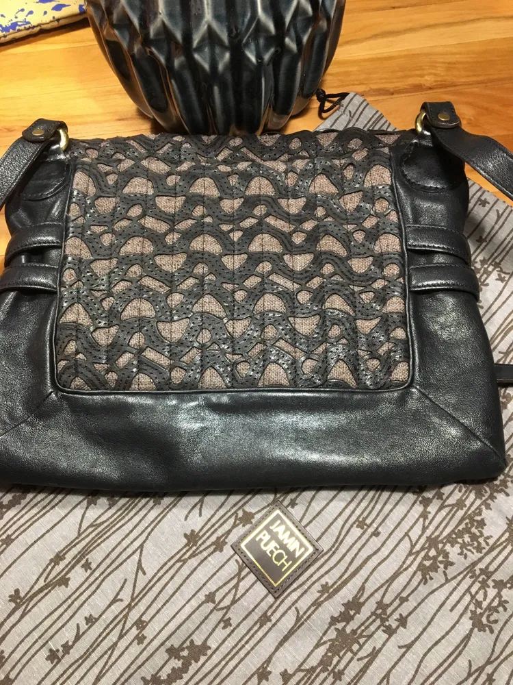 Bolsa couro Jamin Puech, francesa, usada 1 x, linda!