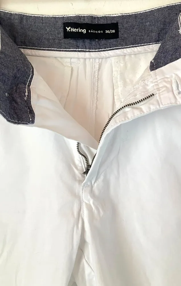 Bermuda sarja branca masculina Hering - tam. 36