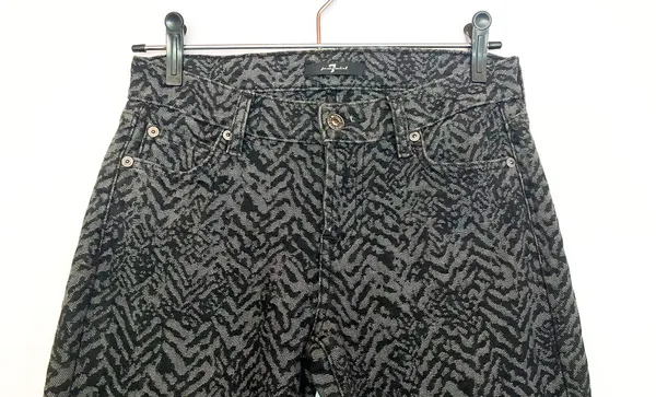 Calça Skinny 7 For All Mankind Jacquard Preta - 36