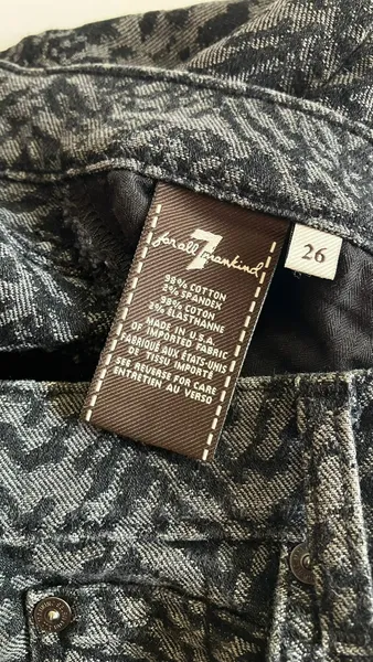 Calça Skinny 7 For All Mankind Jacquard Preta - 36