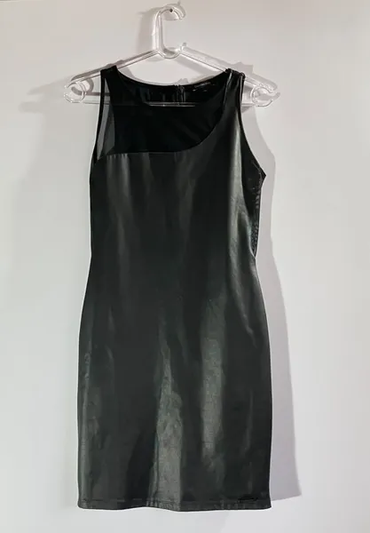 Vestido Calvin Klein Faux Leather - Tam G