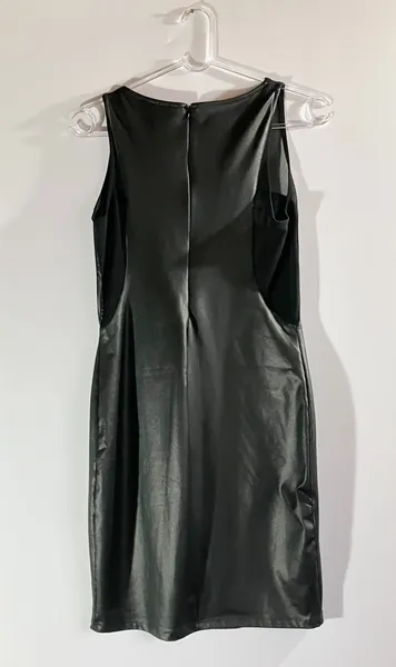 Vestido Calvin Klein Faux Leather - Tam G